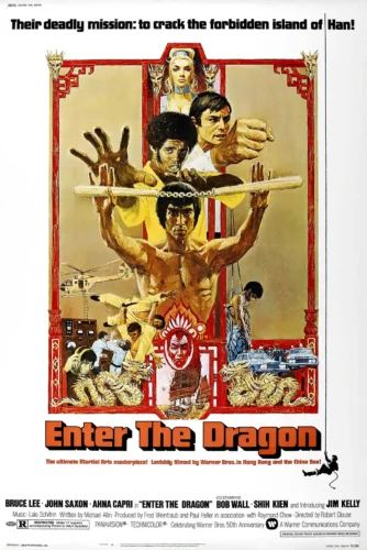 Enter the Dragon Bruce Lee Martial Arts Movie Vintage Poster