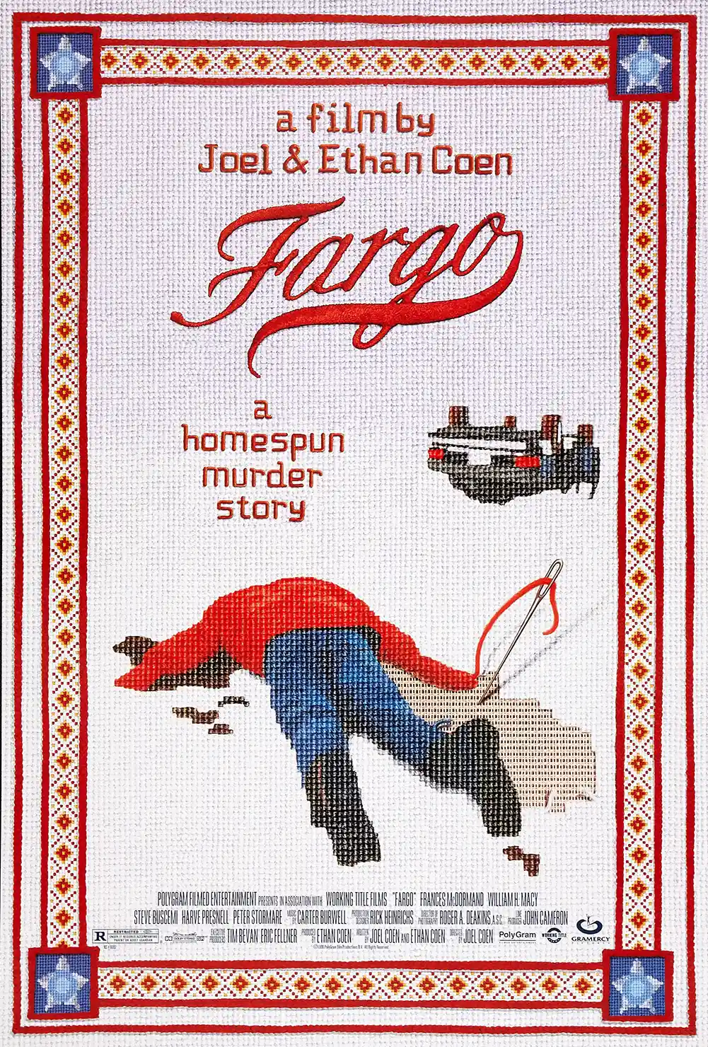 Fargo Movie Poster | Unique Cross Stitch Art Print | Coen Brothers Film
