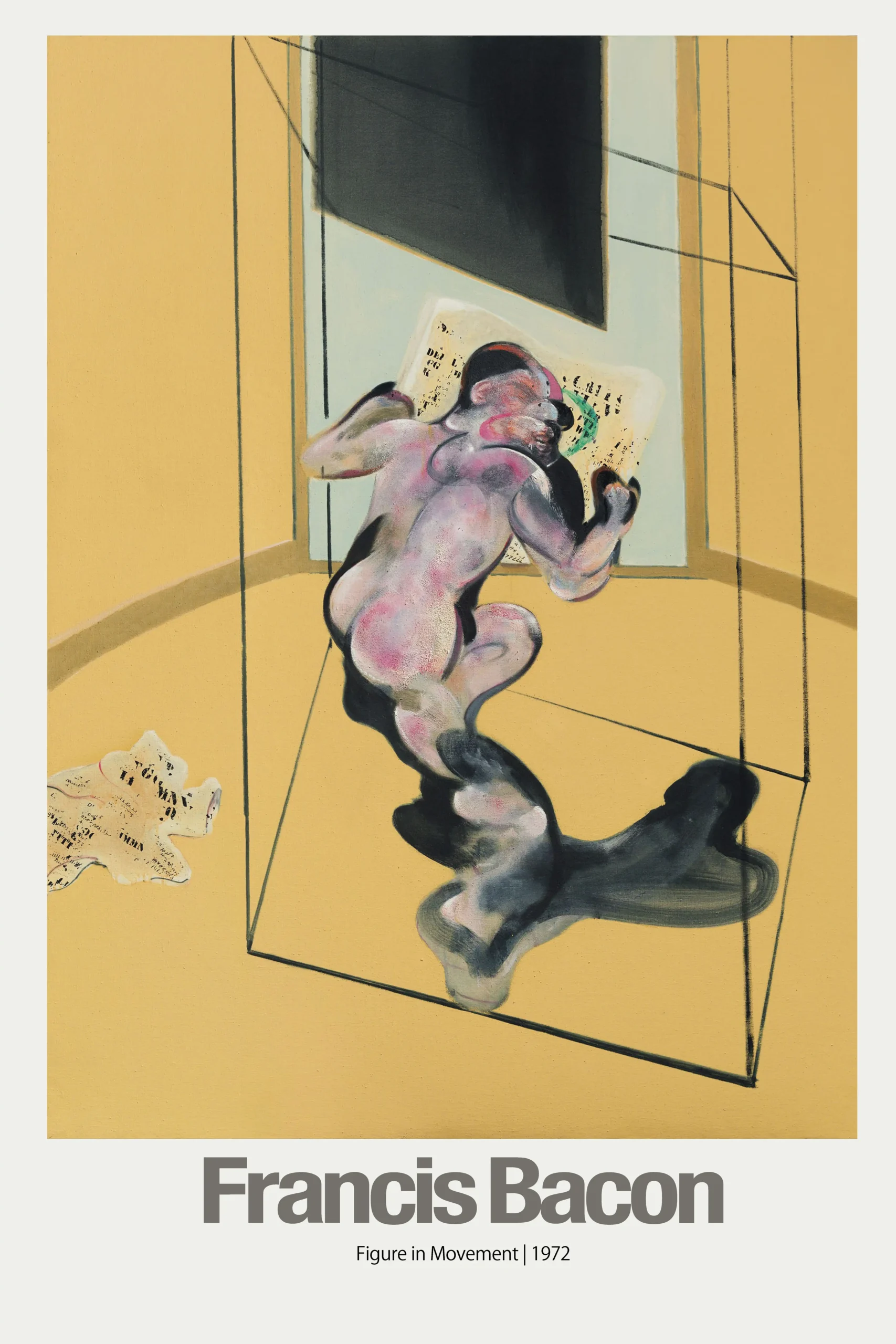 Francis Bacon | Art Poster | Figure in Movement 1972 Print