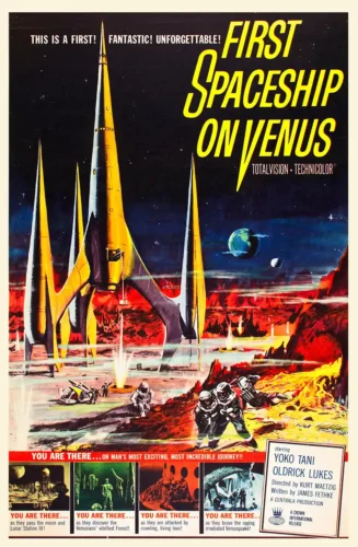 First Spaceship on Venus 1962 Vintage Sci-Fi Movie Poster