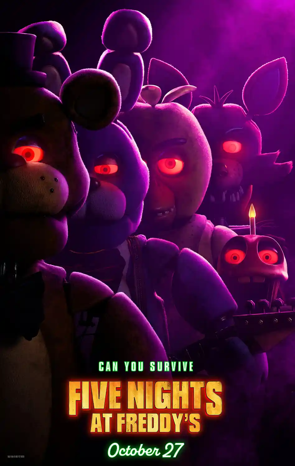 Five Nights at Freddy's | Movie Poster | Animatronics Red Eyes Horror Art