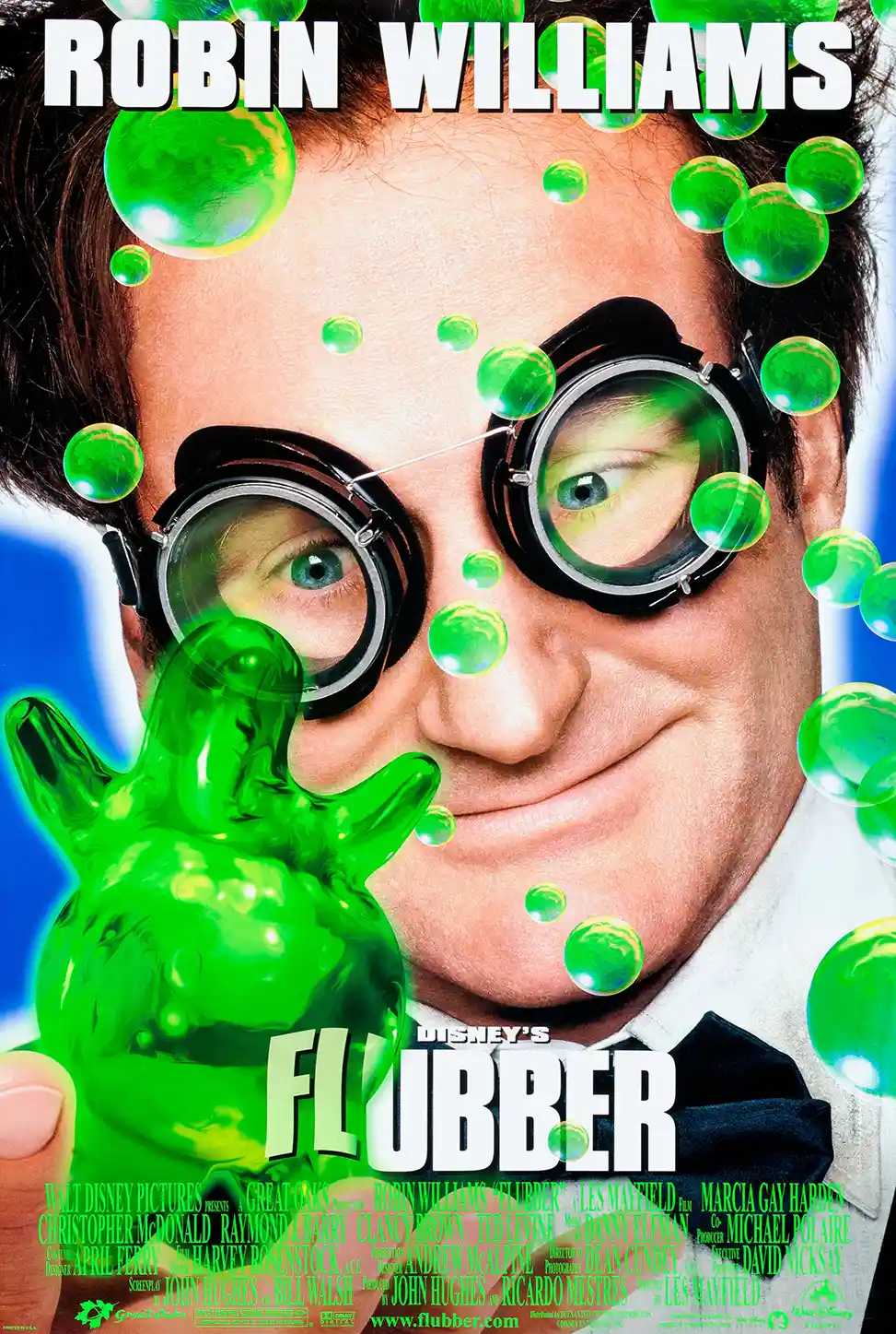 Flubber | Movie Poster | Robin Williams & Iconic Green Flubber Art