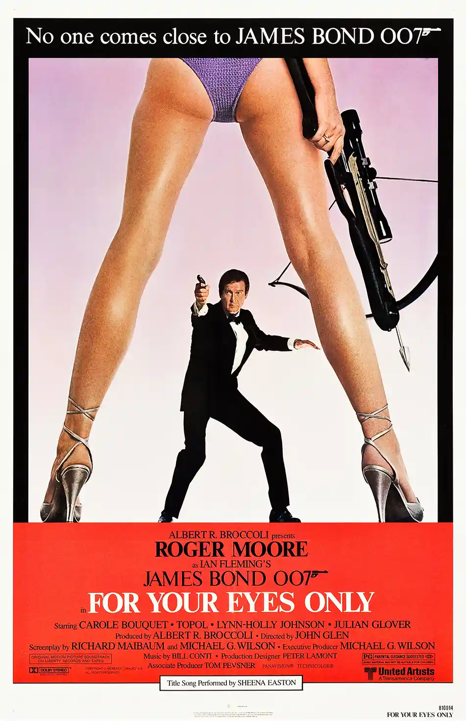 For Your Eyes Only | Movie Poster | Iconic James Bond Legs & Crossbow Art