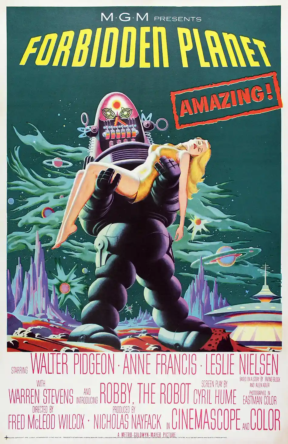 Forbidden Planet | Movie Poster | Classic Robby the Robot Sci-Fi Print