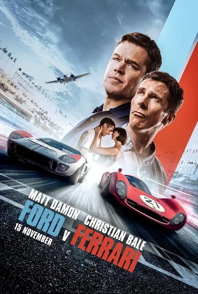 Ford v Ferrari | Movie Poster | Matt Damon & Christian Bale Art Print