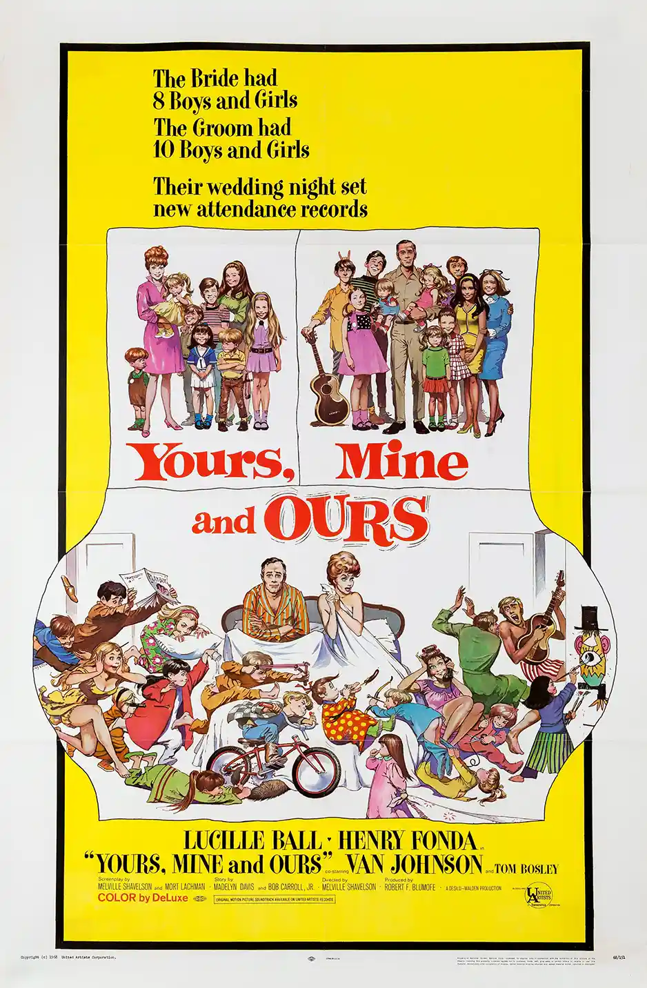 Yours, Mine and Ours | Movie Poster | Lucille Ball Henry Fonda Print