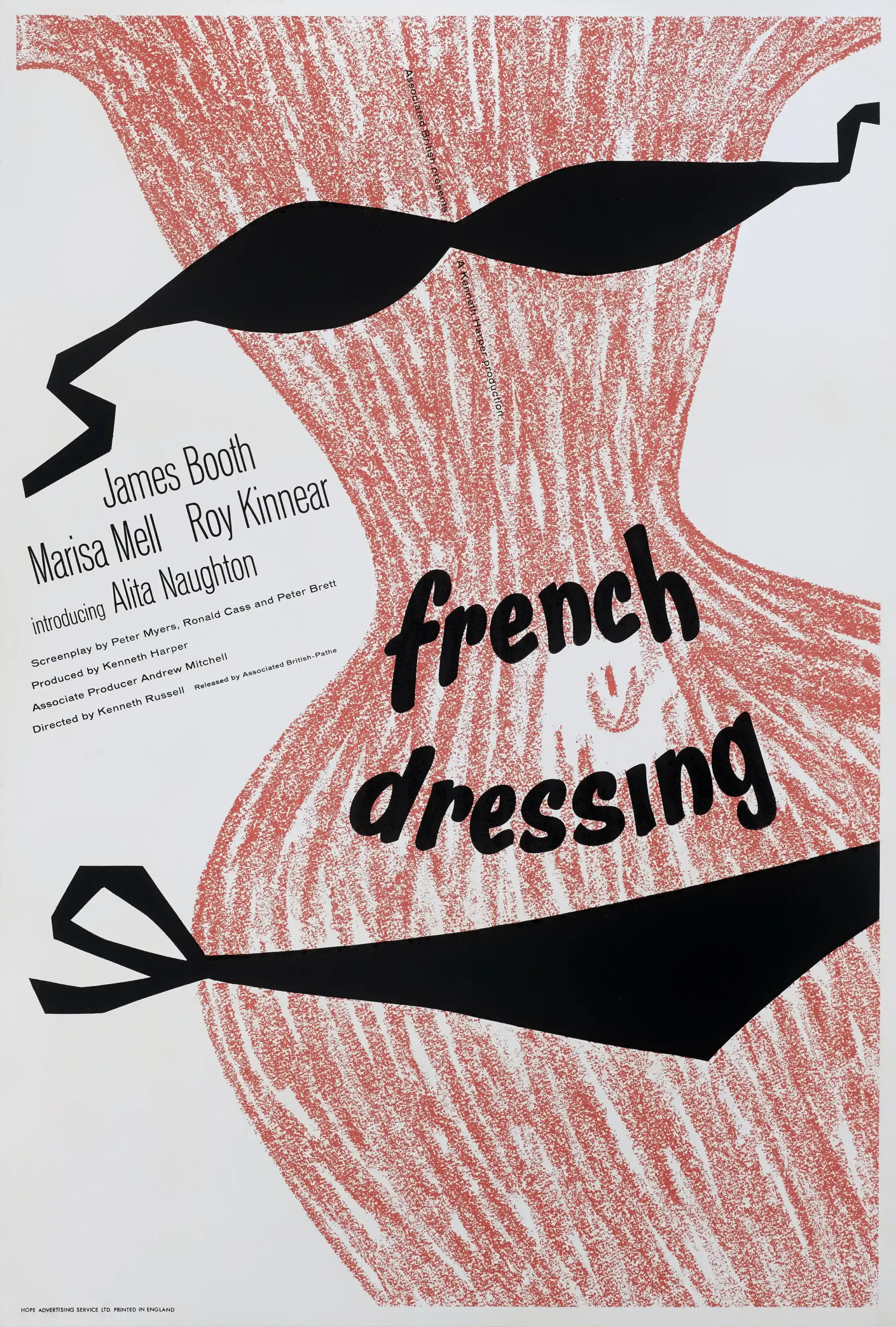 French Dressing | Movie Poster | Vintage Minimalist 1964 Swimsuit Art