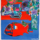 Roger Bezombes Côte d'Azur French Railways Abstract Pop Art Print
