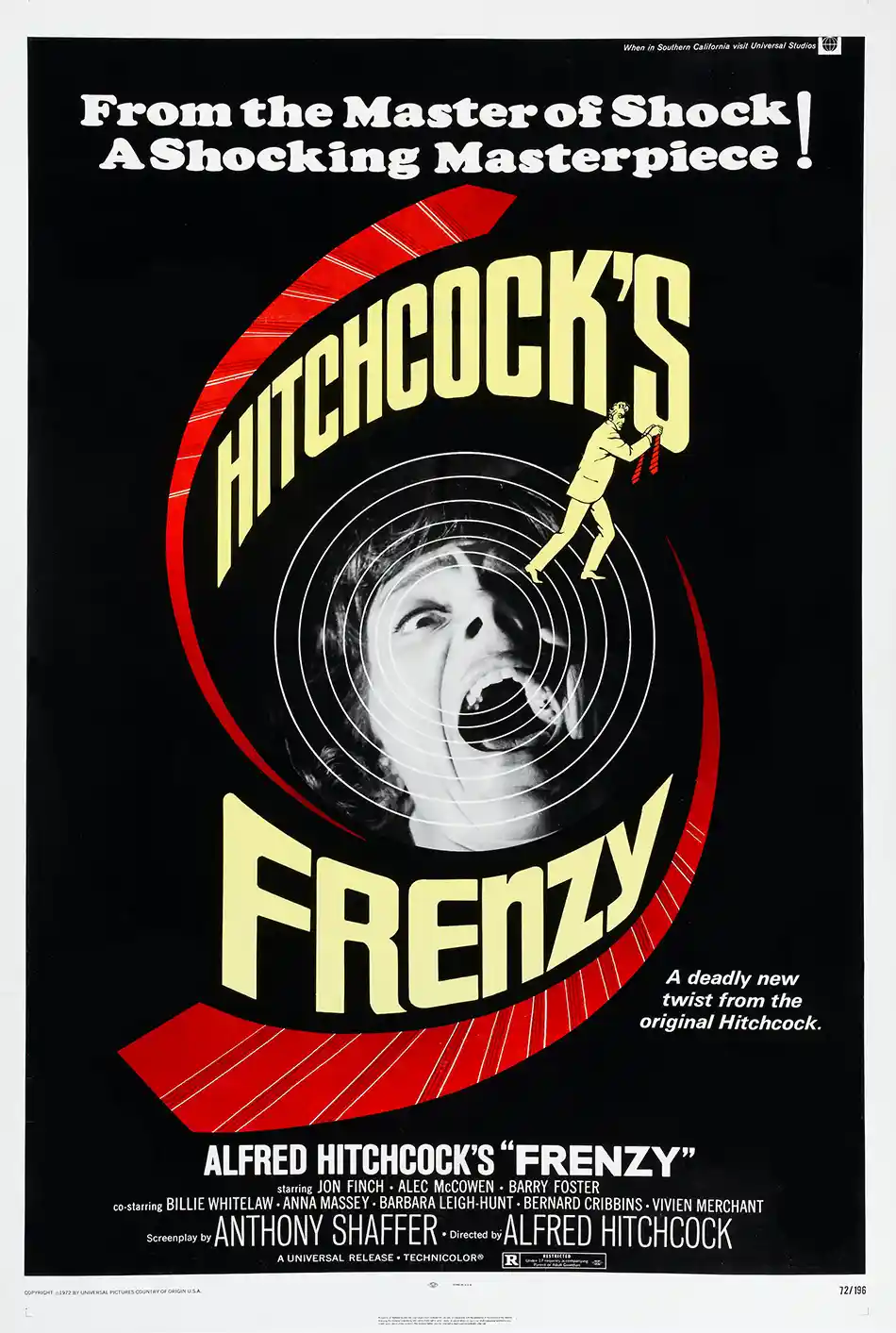 Hitchcock's Frenzy | Classic Thriller Movie Poster | Vintage Wall Art Print