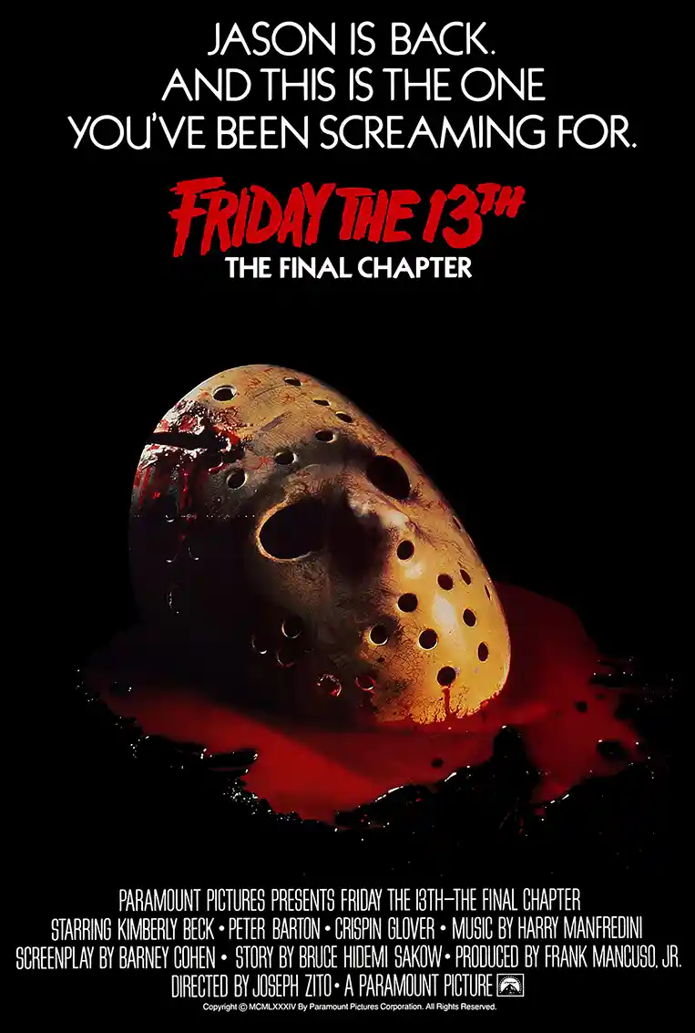 Friday the 13th: The Final Chapter | Horror Movie Poster | Jason Mask Art