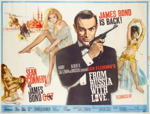 From Russia With Love Sean Connery James Bond Vintage Movie Poster