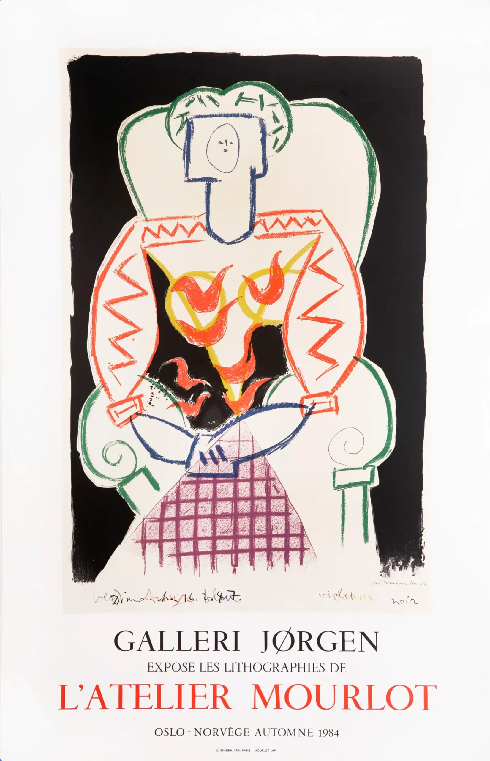 Pablo Picasso | Abstract Art Exhibition Poster | Galleri Jørgen Oslo 1984