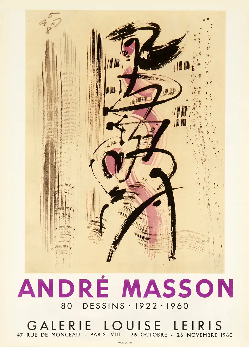 André Masson | Art Exhibition Poster | Abstract Calligraphy Print
