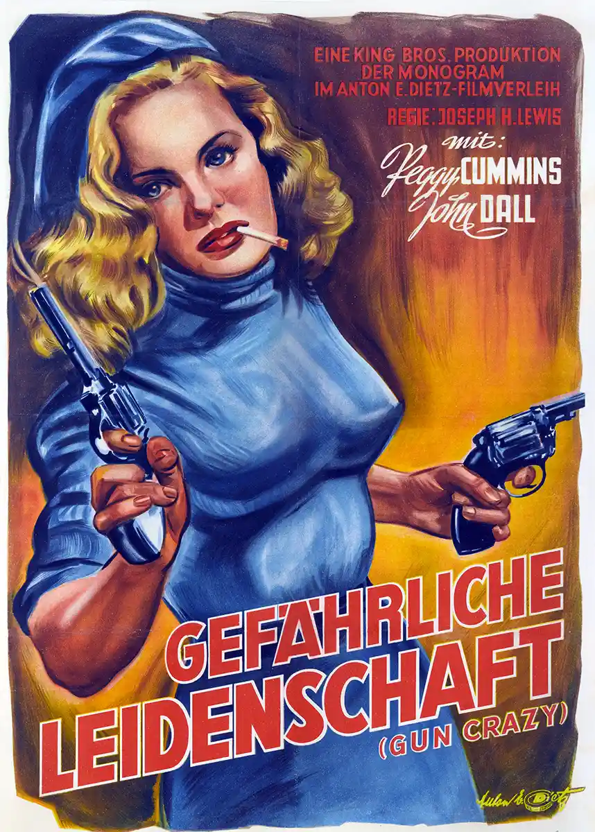 Gun Crazy | Movie Poster | Vintage German Film Noir Art Print