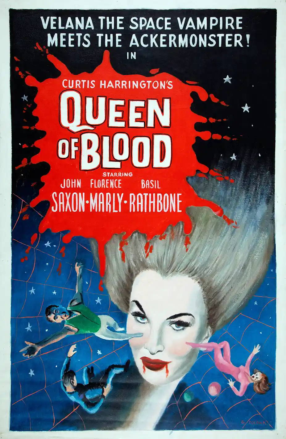 Queen of Blood | Vintage Sci-Fi Movie Poster | Space Vampire Wall Art