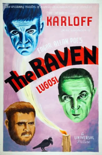 The Raven 1935 Karloff and Lugosi Horror Movie Poster