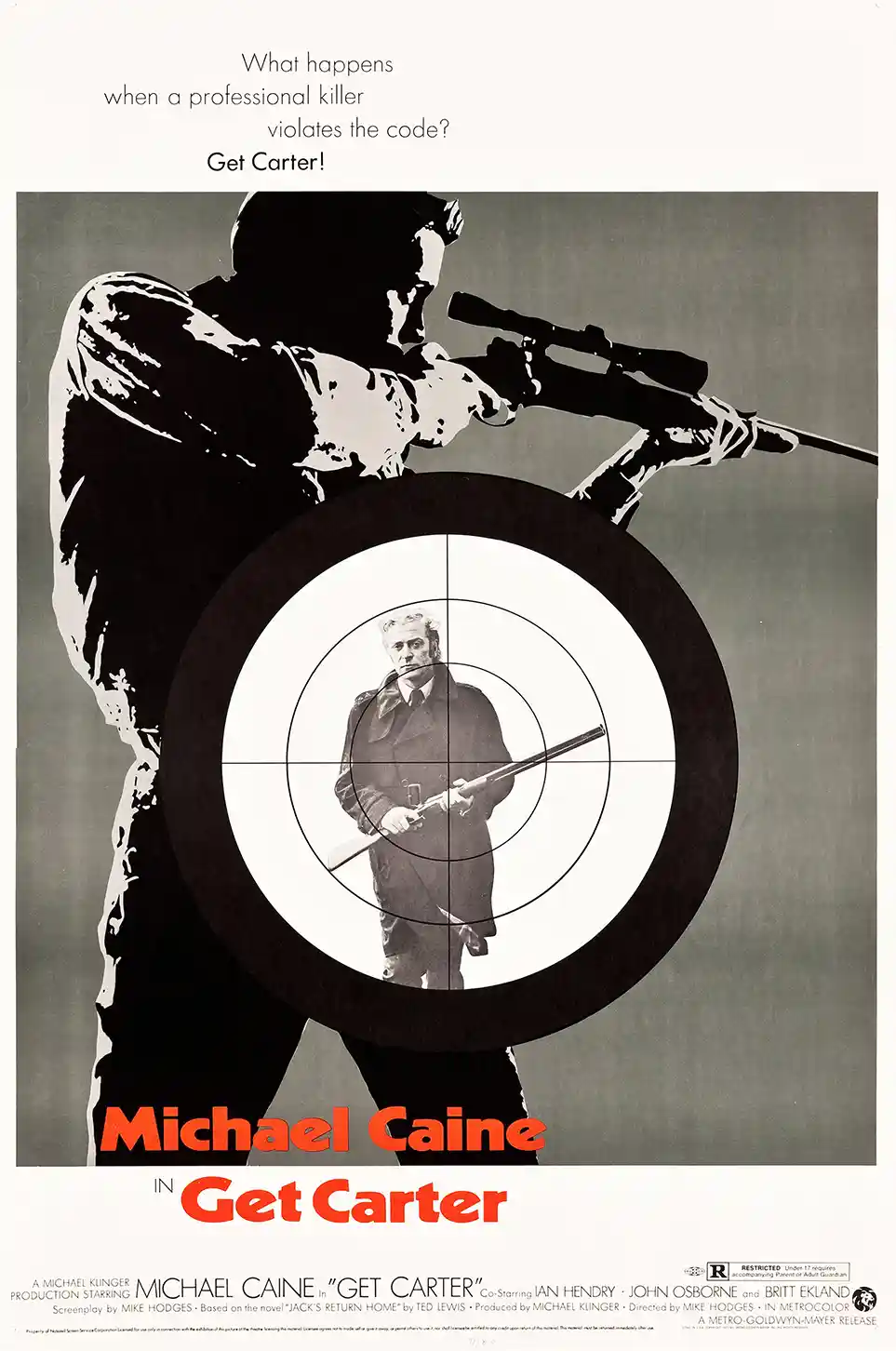 Get Carter | Classic Crime Movie Poster | Michael Caine Crosshairs Print