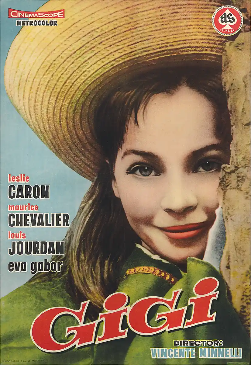 Gigi (1958) | Movie Poster | Vintage Leslie Caron Wall Art Print