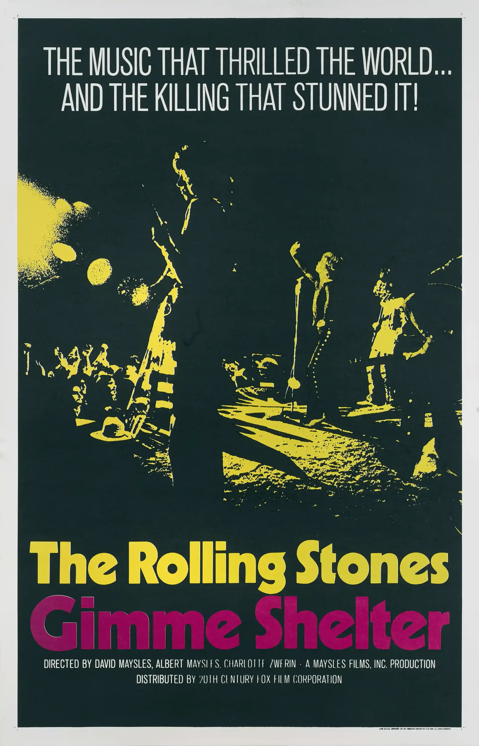 The Rolling Stones Gimme Shelter | Movie Poster | Vintage 1970 Concert Print