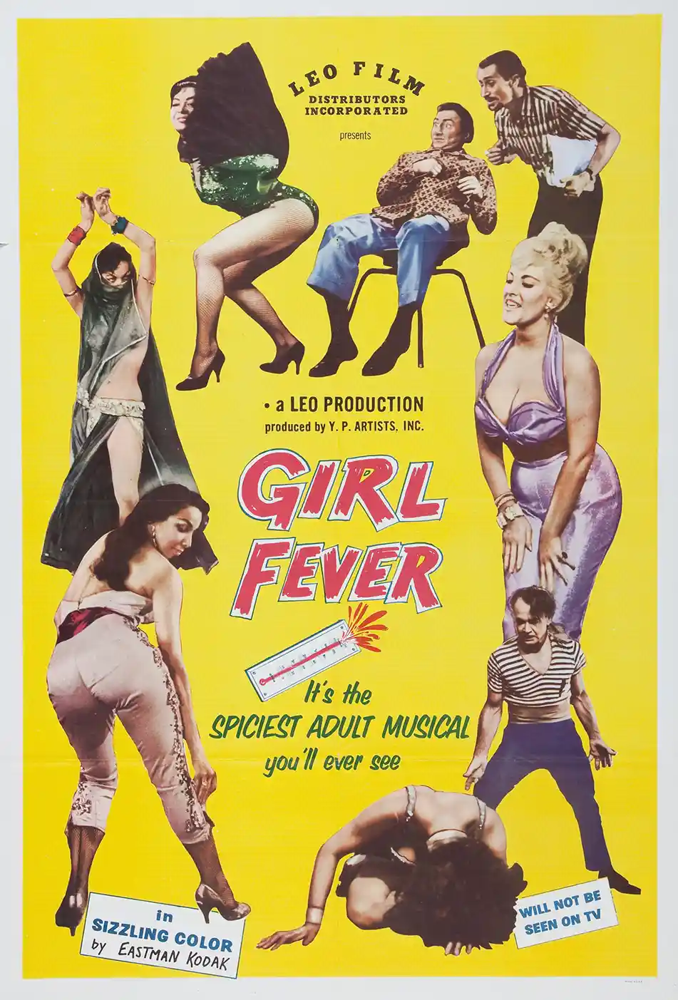 Girl Fever (1960) | Vintage Exploitation Movie Poster | Sizzling Retro Wall Art