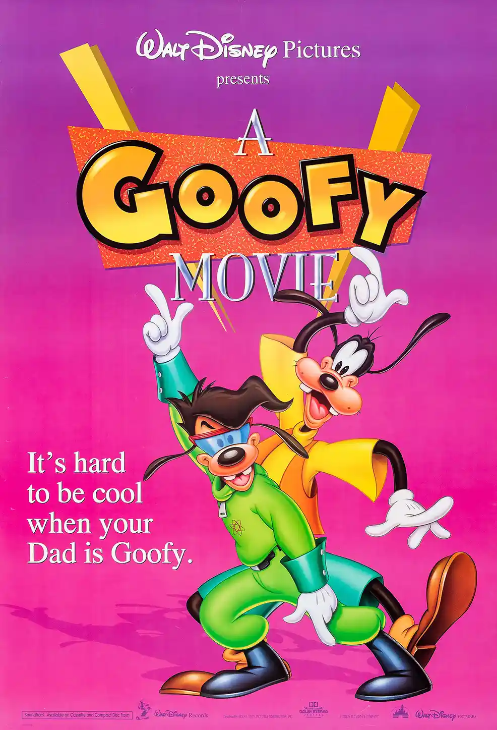 A Goofy Movie | Disney Poster | Goofy & Max Retro Wall Art Print