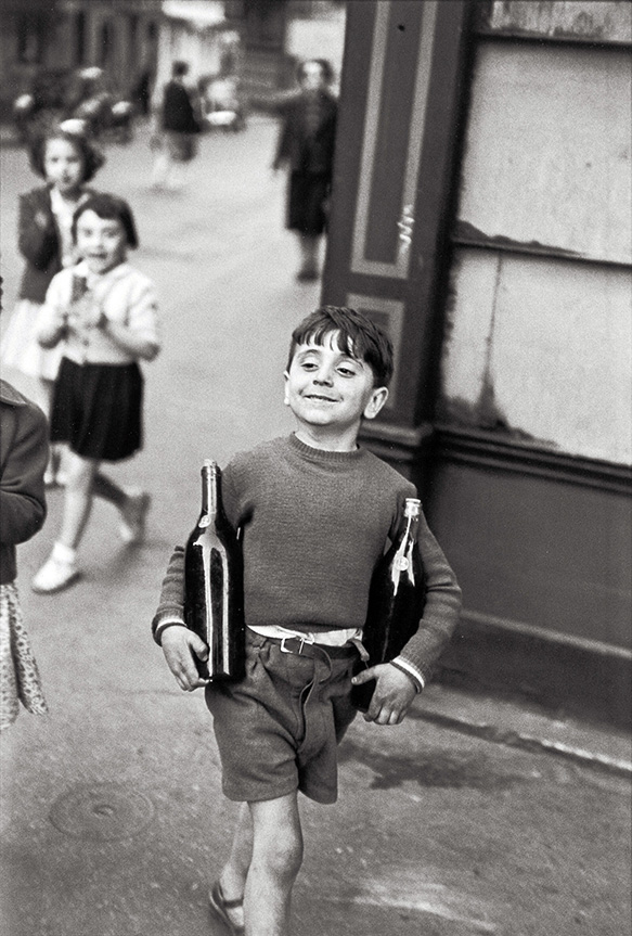Henri Cartier-Bresson | Art Photography Poster | Boy Carrying Bottles