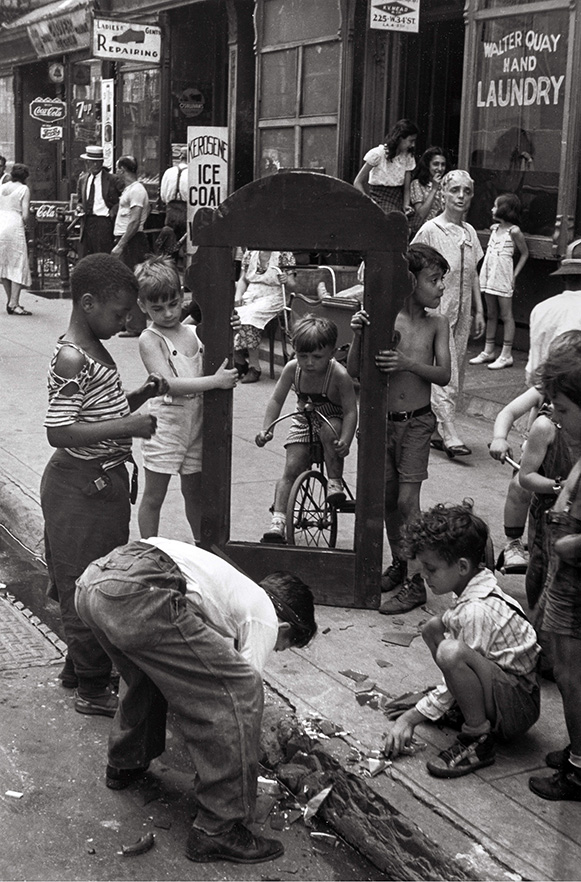 Helen Levitt | Art Photography Poster | Children with Frame, NYC Street Scene