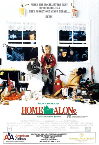 Home Alone 1990 Kevin McCallister and Wet Bandits Movie Poster