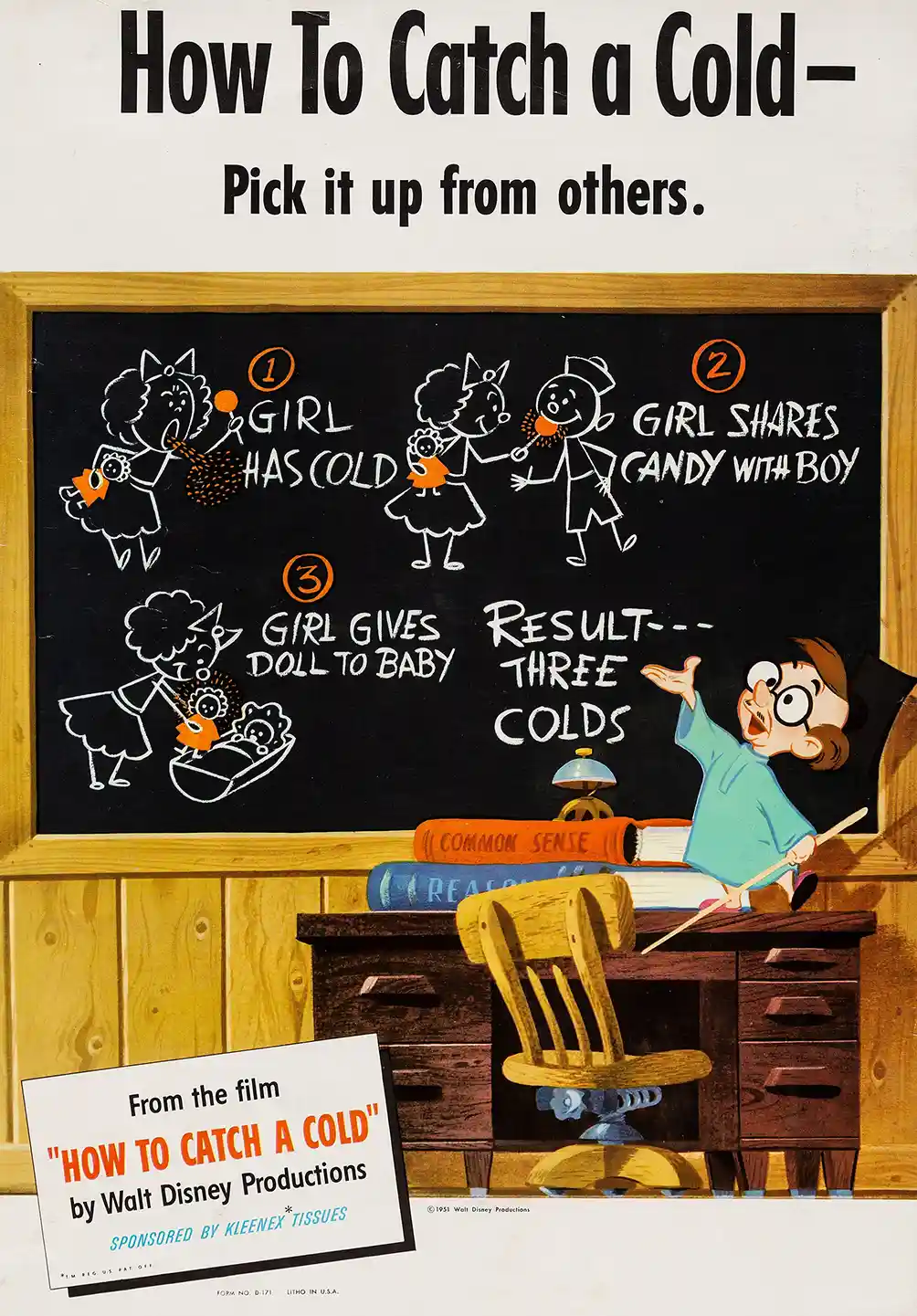 How To Catch a Cold | Disney Movie Poster | 1951 Vintage Health PSA Art