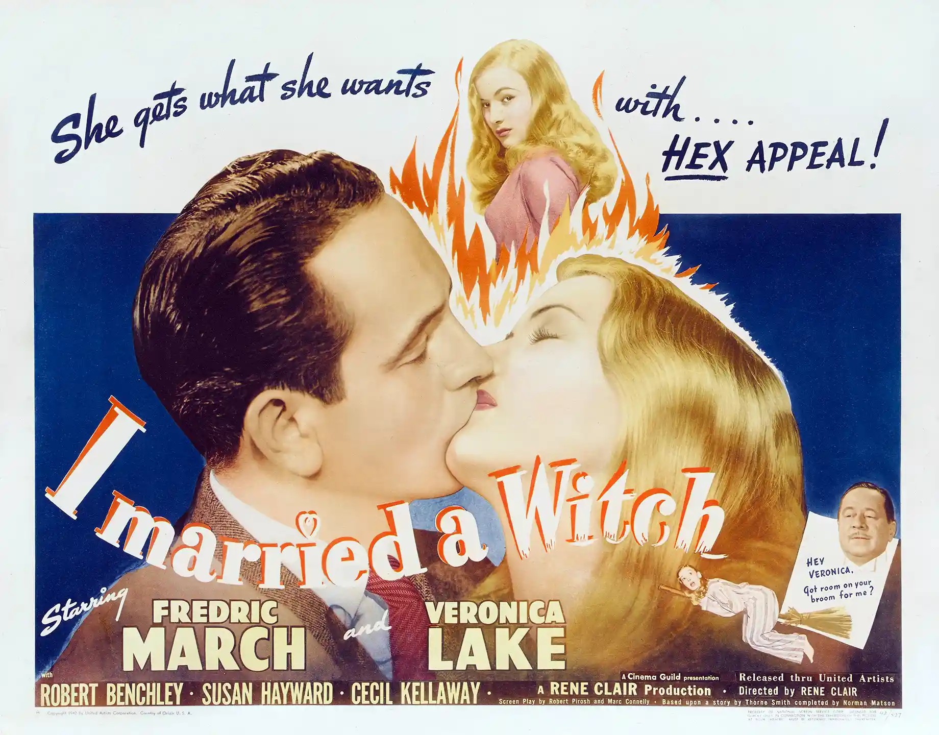 I Married a Witch | Movie Poster | Classic Veronica Lake Hex Appeal Print