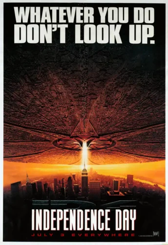 Independence Day Giant Alien Destroyer NYC Movie Poster