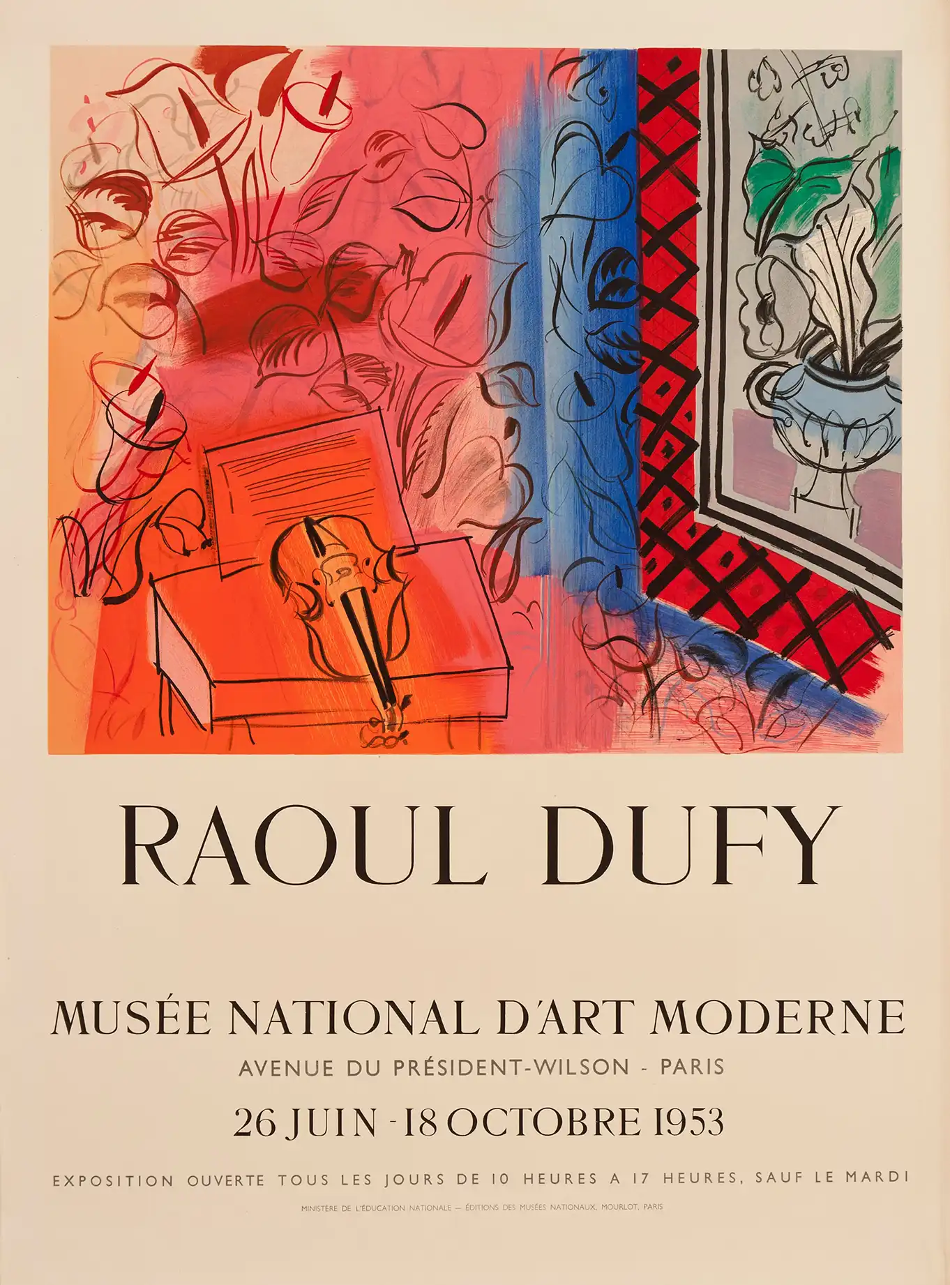 Raoul Dufy | Art Poster | Intérieur au Violon 1953 Exhibition Print