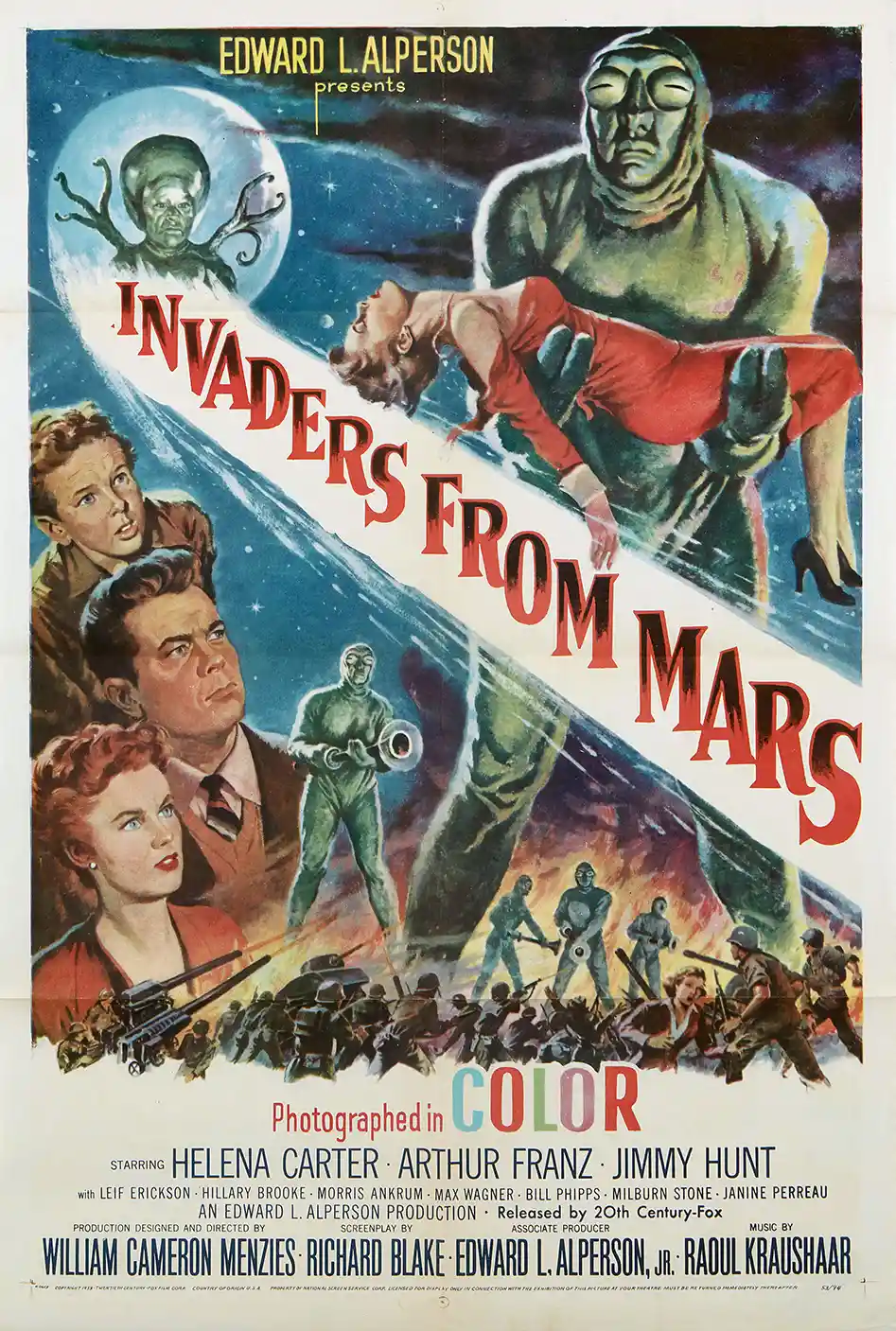 Invaders from Mars | Movie Poster | 1953 Vintage Sci-Fi Wall Art