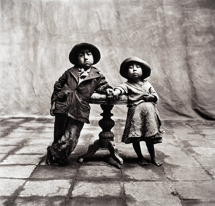 Irving Penn | Two Children, Cuzco Photography Poster | Vintage Wall Art