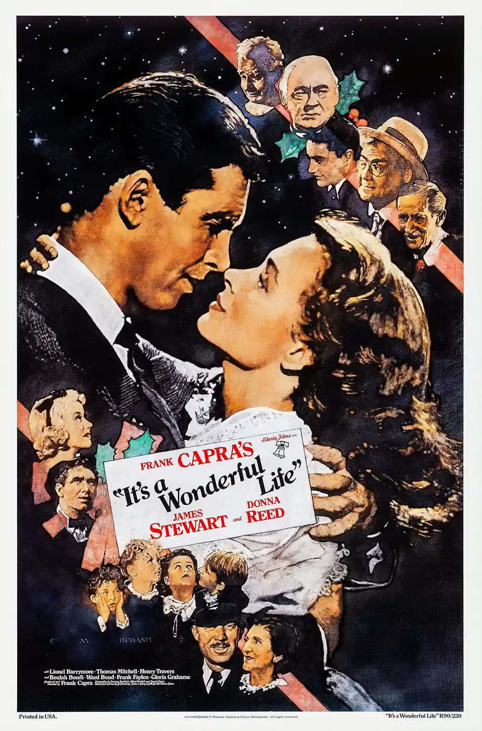It's a Wonderful Life | Movie Poster | Iconic Kiss & Character Collage Art