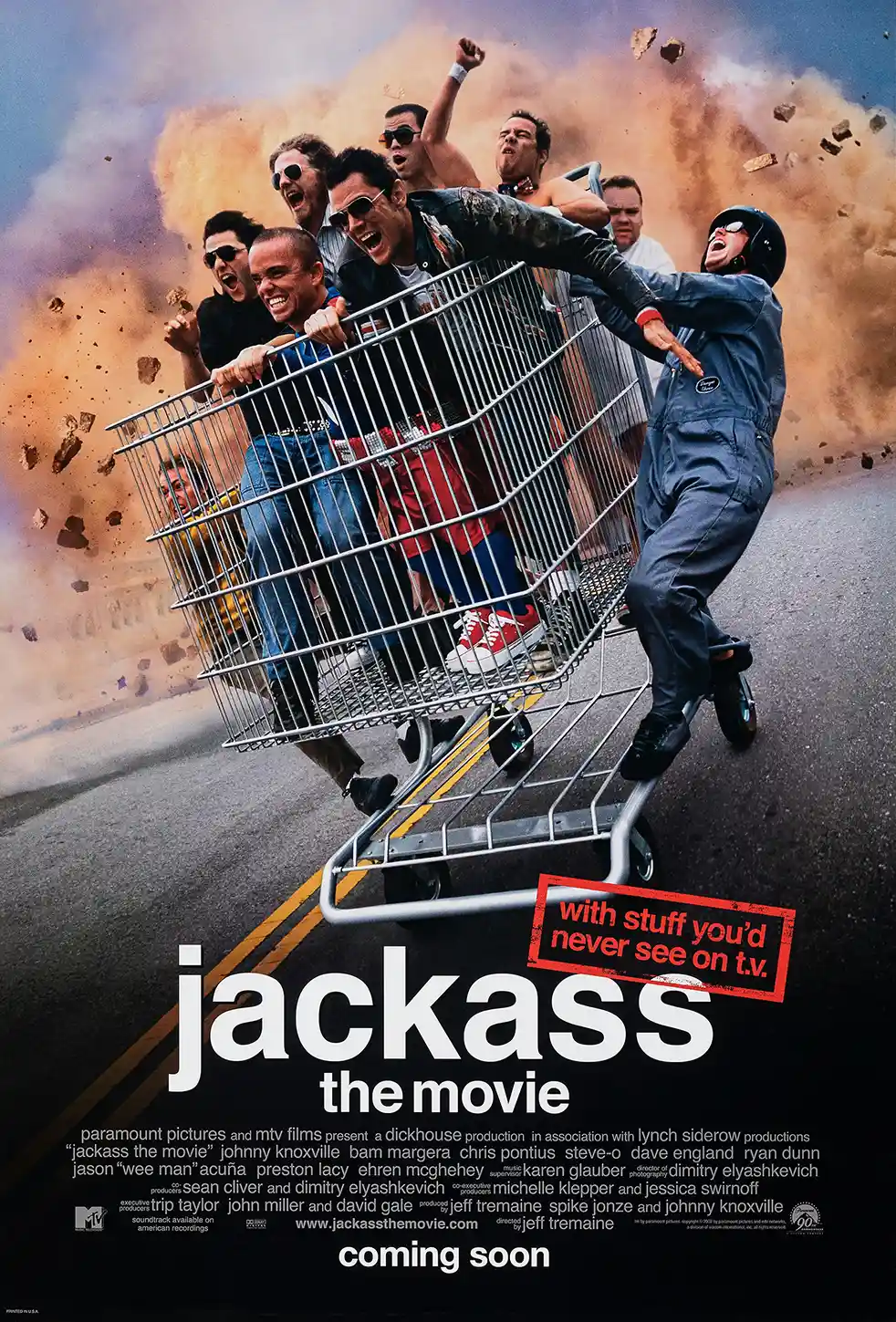 Jackass: The Movie | Classic Film Poster | Iconic Shopping Cart Art Print