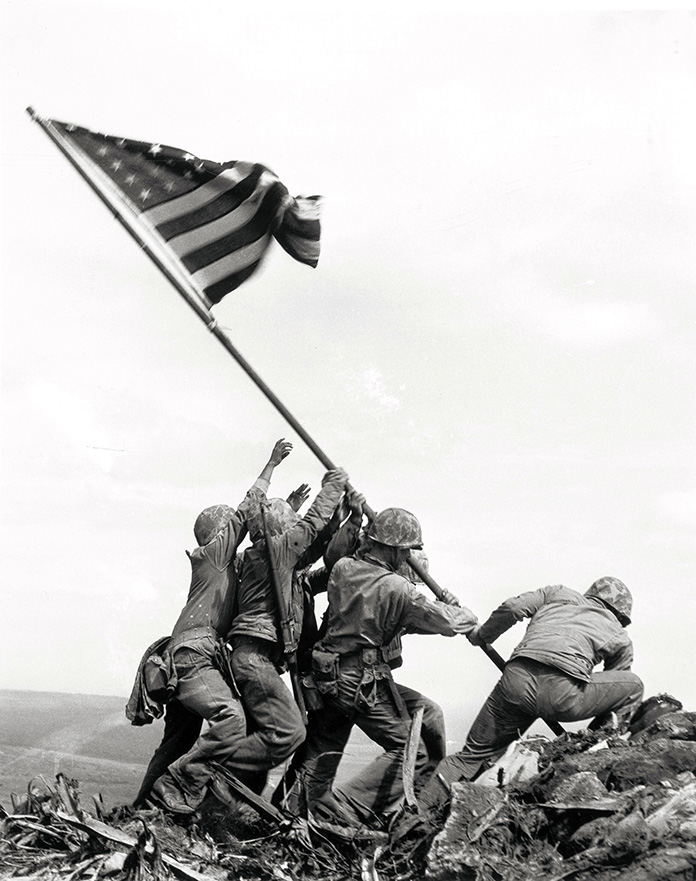 Raising the Flag on Iwo Jima | Historical Art Poster | Iconic WWII Photo Print