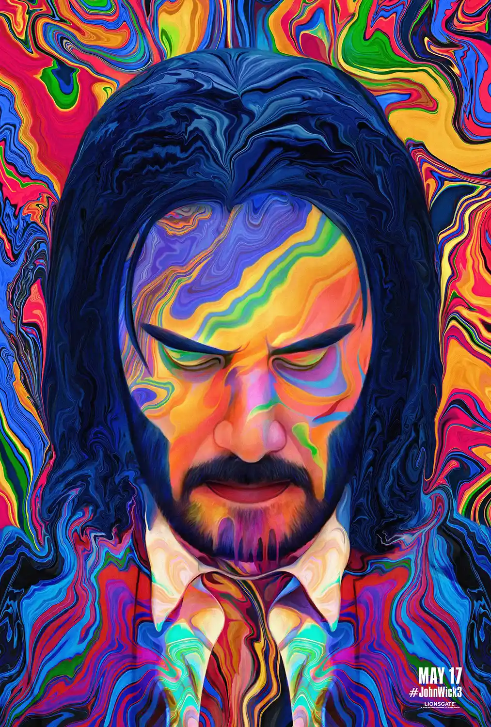 John Wick 3 Parabellum | Movie Poster | Psychedelic Fluid Art Print