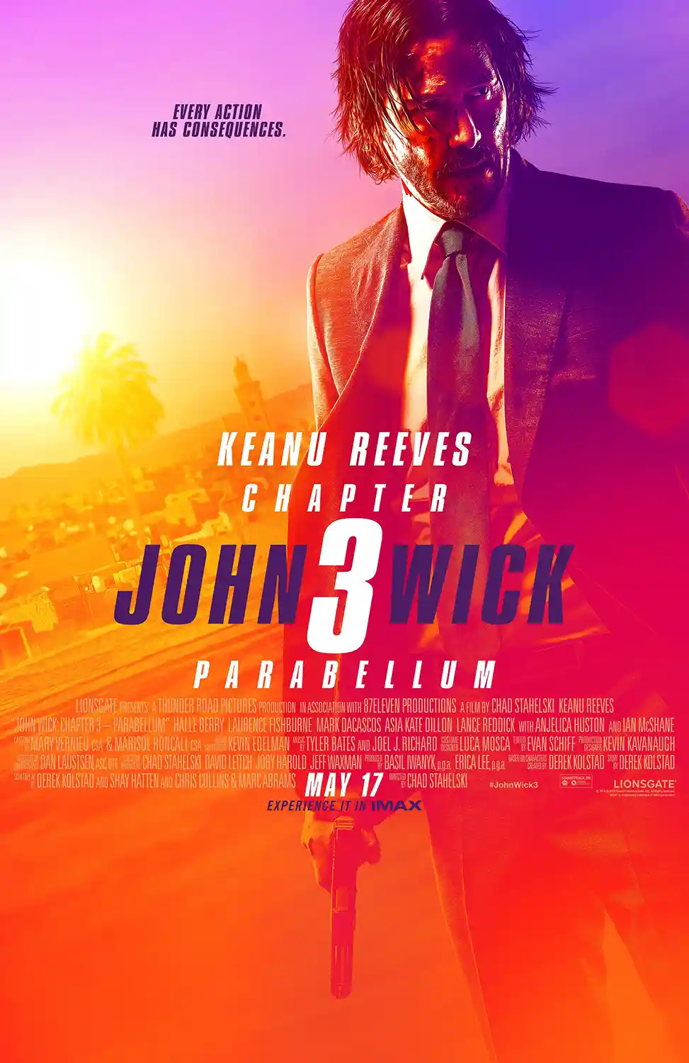 John Wick 3: Parabellum | Movie Poster | Iconic Neon Action Film Print