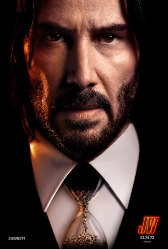 John Wick Chapter 4, Keanu Reeves Close-Up Portrait Movie Poster