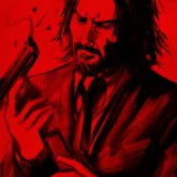 John Wick Chapter 4 Crimson Red Reload Cinematic Movie Poster