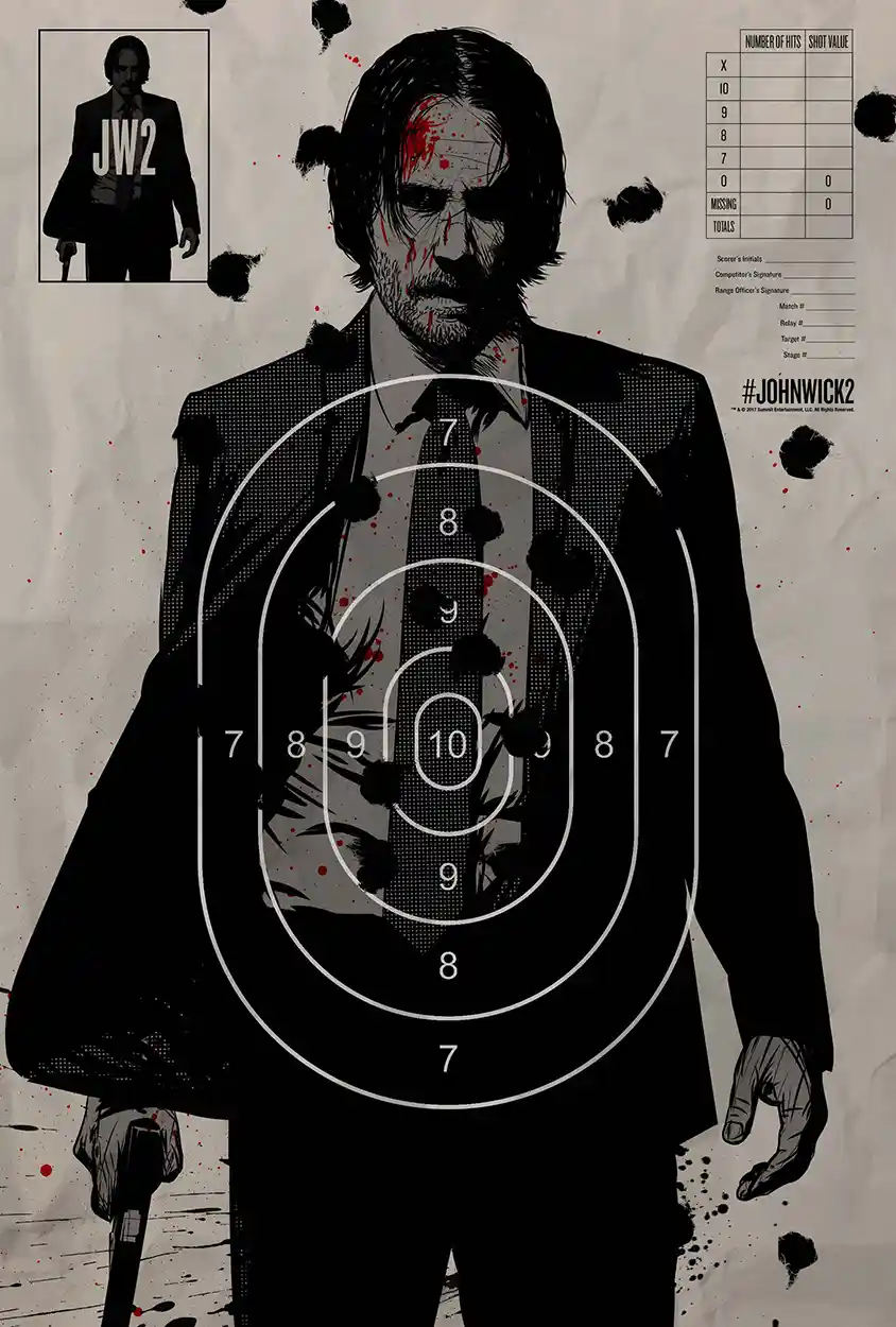 John Wick Chapter 2 | Movie Poster | Target Practice Wall Art