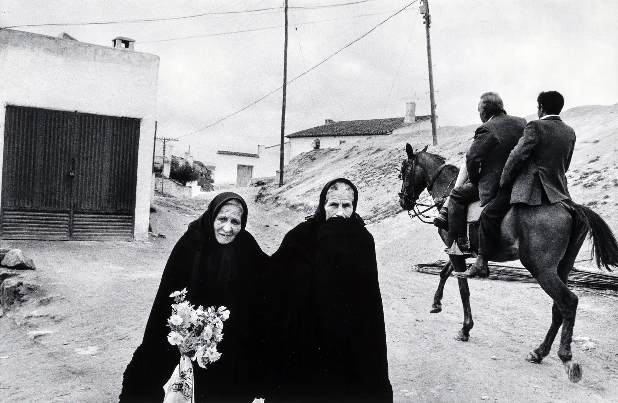 Josef Koudelka | Documentary Art Poster | Rural Women & Horse B&W Photo