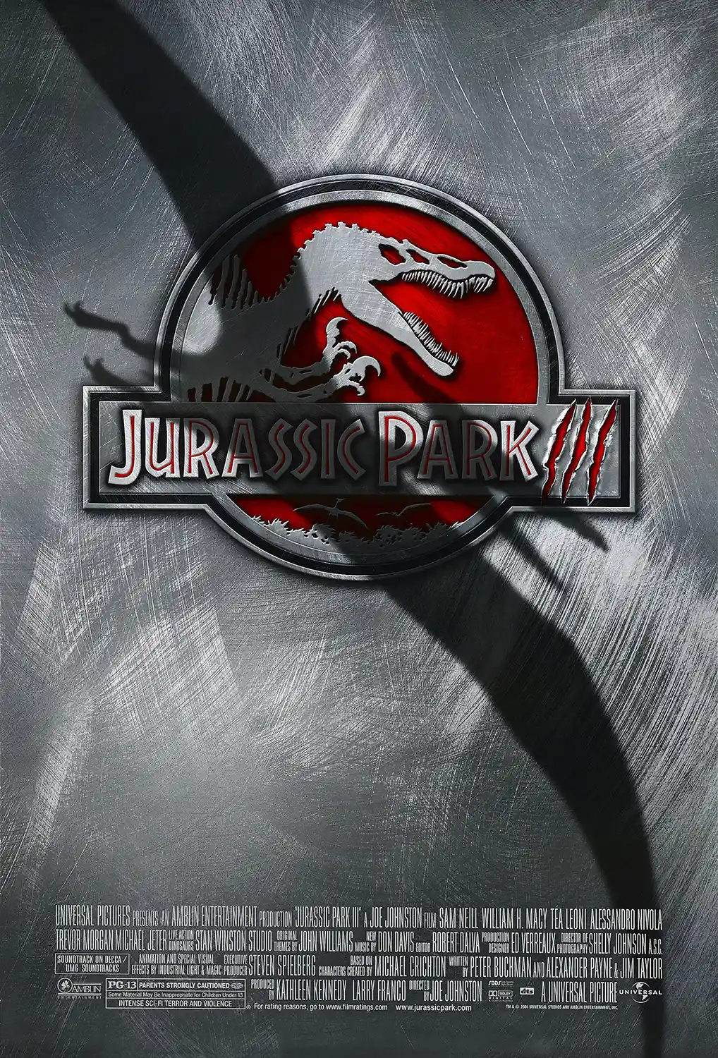Jurassic Park III | Movie Poster | Metallic Spinosaurus Logo Wall Art