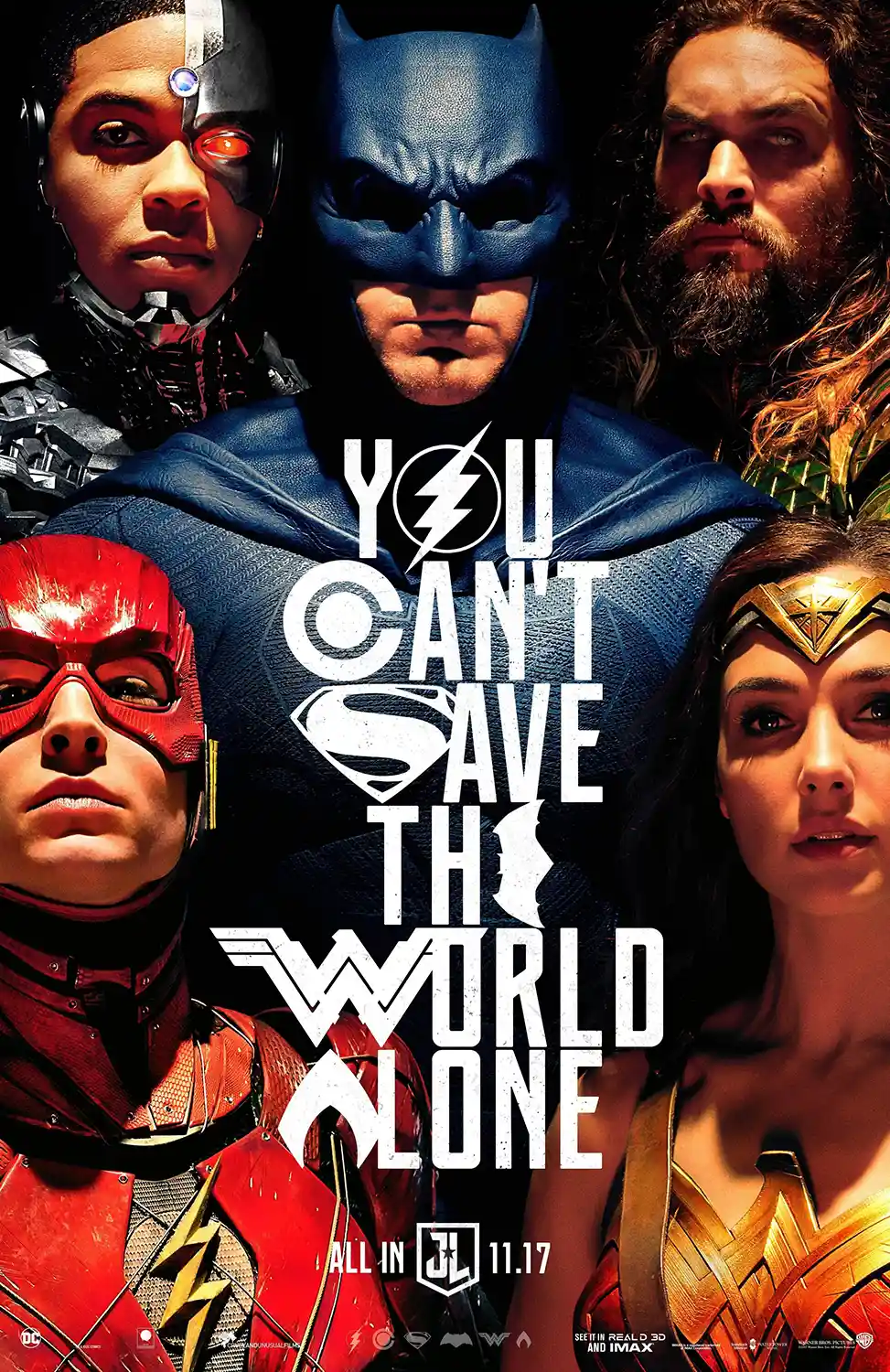 Justice League | Movie Poster | You Can't Save The World Alone Print