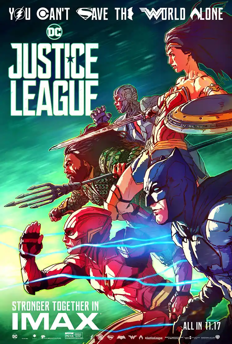 Justice League | Movie Poster | Comic Book Style Character Art