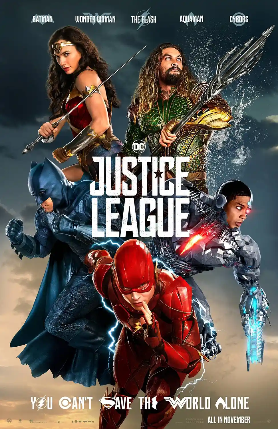 Justice League | Movie Poster | DC Heroes Full Team Action Print
