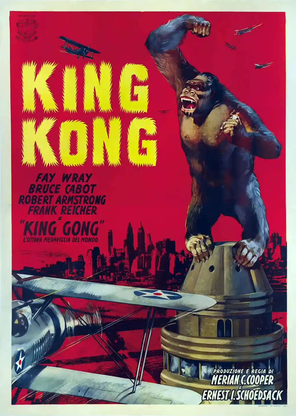 King Kong | Classic Movie Poster | 1961 Italian Retro Wall Art Print