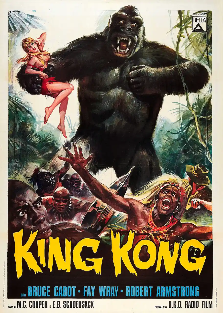 King Kong | Movie Poster | Vintage Italian Jungle Art Print