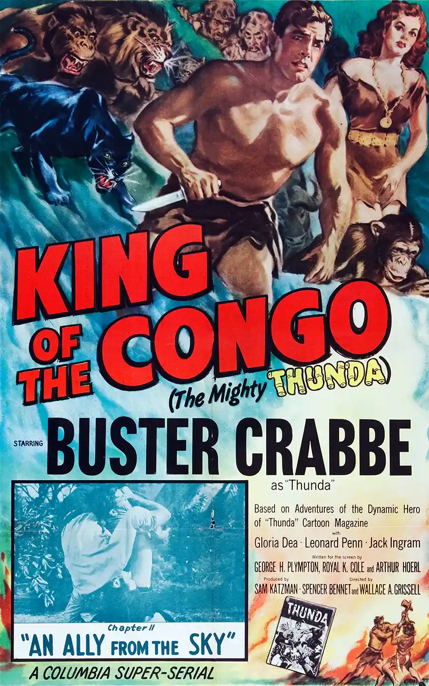 King of the Congo | Movie Poster | Vintage Jungle Adventure Art